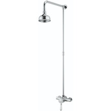 Bristan Colonial Exposed Thermostatic Shower Valve Fixed Head Chrome Rigid Riser