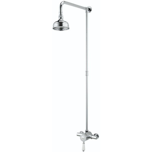 Bristan Bristan Colonial Exposed Thermostatic Shower Valve Fixed Head Chrome Rigid Riser