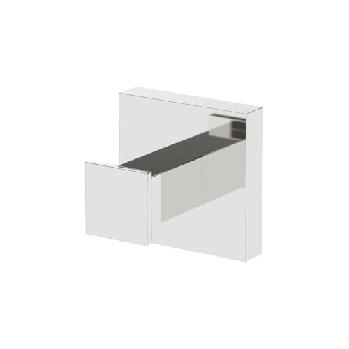 Bathroom Towel Robe Hook Holder Chrome Square Wall Mounted Stylish Modern 1