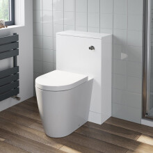 Bathroom Gloss White Flat Pack Concealed Cistern Unit Bordeaux Toilet 500 x 300