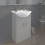 Bathroom WC Basin 550mm Compact Sink Single Tap Hole White BASIN ONLY 1