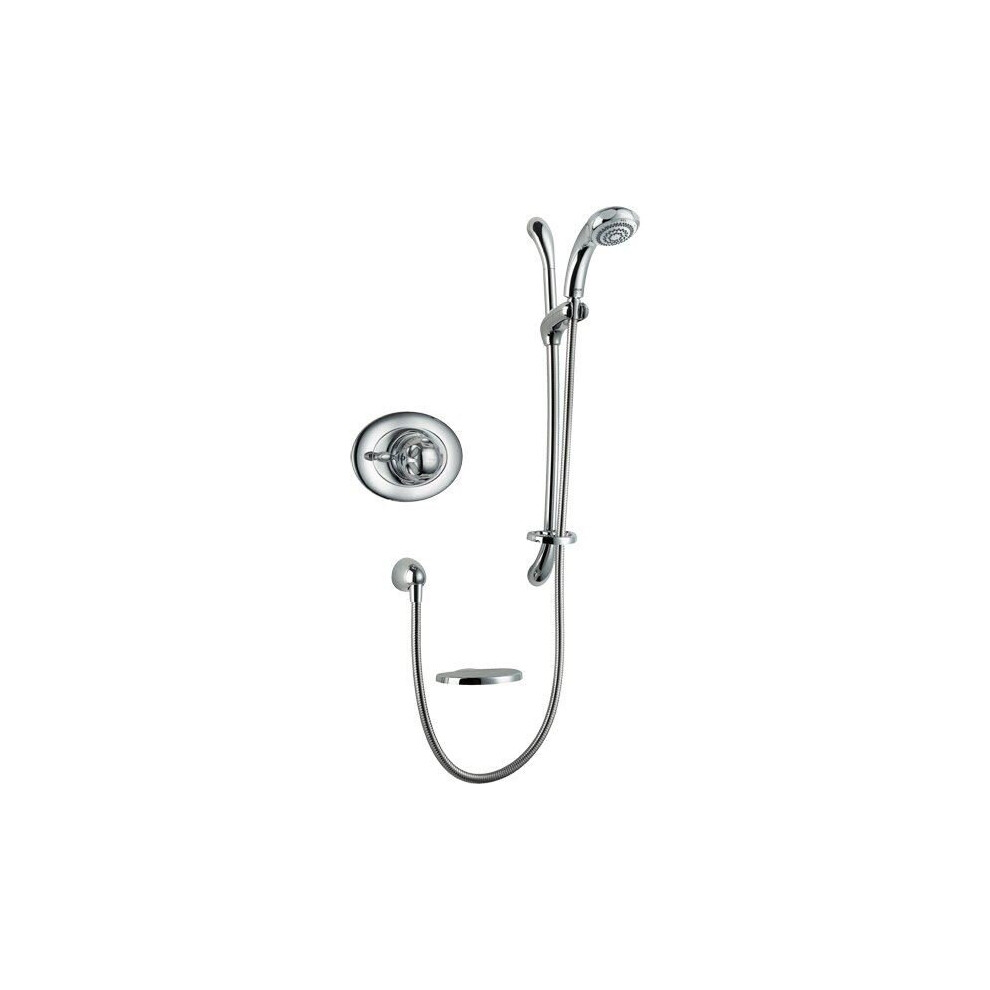 Mira Excel Thermostatic Mixer Shower Built-In Valve Chrome 4 Mode Shower Head