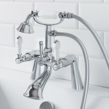 Traditional Bathroom Bath Shower Head Mixer Tap Lever Handle Polished Chrome
