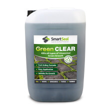 (25L) SmartSeal Green Clear - Spray and Leave Patio Cleaner - Patio Mould Remover & Green Algae Remover for Roofs & Decking - Covers up to 625m²