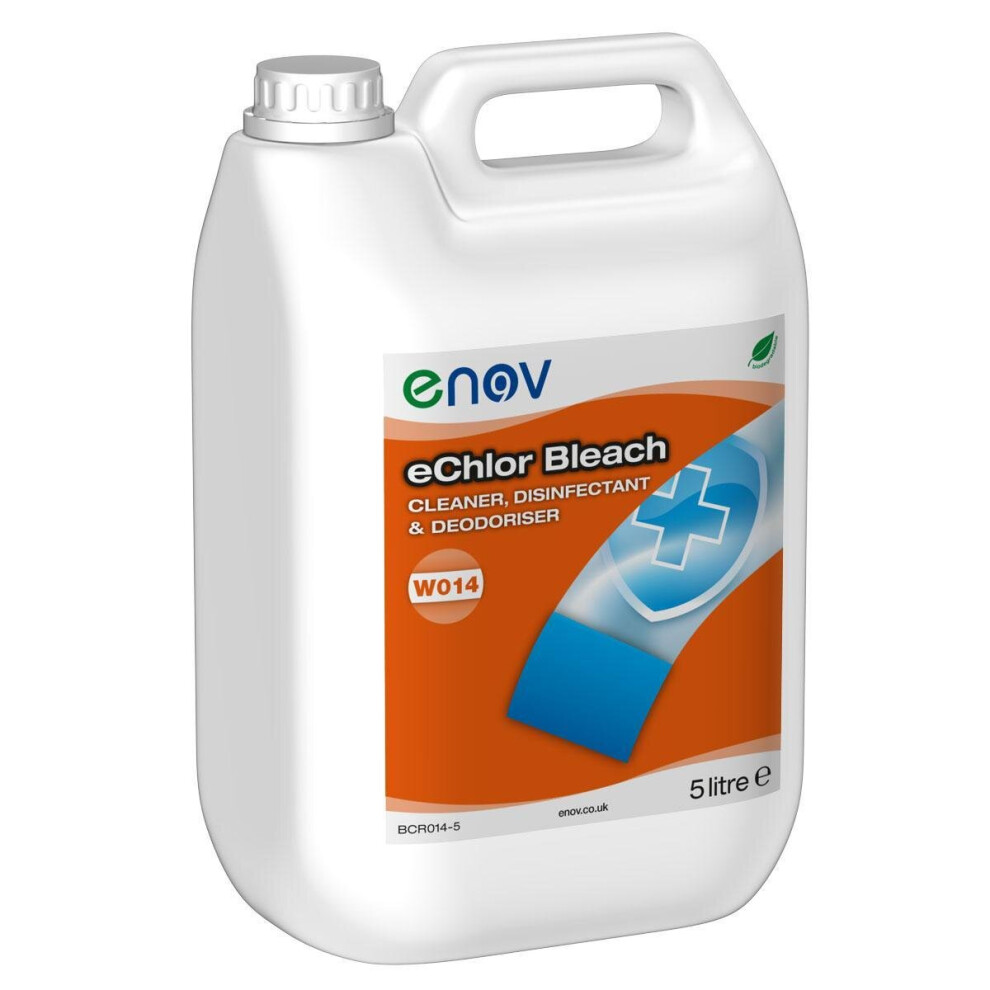 Enov W014 eChlor Bleach Cleaner, Disinfectant & Deodoriser ~ 2x5 Litre