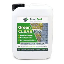 (5 Litres) SmartSeal Green Clear Pro - Powerful Green Algae Remover - Easy To Apply Best Mould, Lichen & Black Mould Remover - Roof Cleaner & Driveway Cleaner