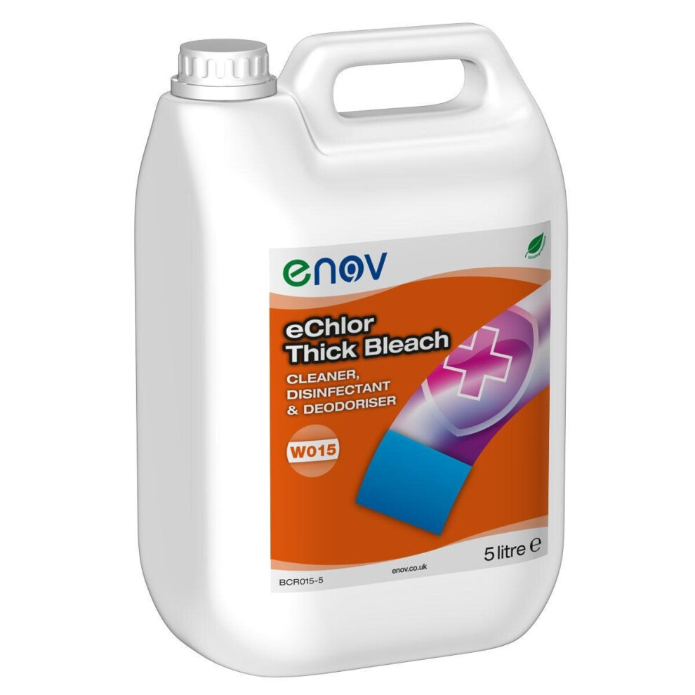 Enov eChlor Thick Bleach Cleaner, Disinfectant & Deodoriser 2x5 Litre