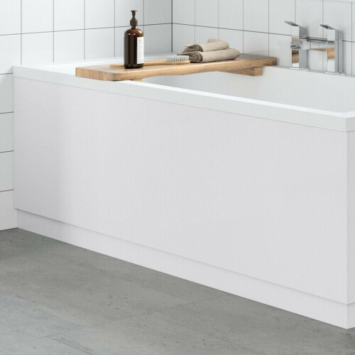 Modern Bathroom 1700 Front & 750 End Bath Panel Pack 18mm MDF White Gloss Plinth 1