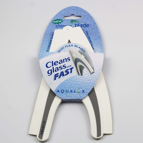 Aqualux Shower Blade Glass Cleaner Window Squeegee Easy Grip Wall Attachment 1