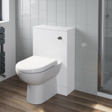 Bathroom Gloss White Flat Pack Concealed Cistern Unit Toilet 500mm x 300mm