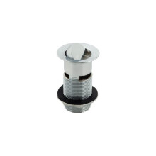 Modern Bathroom Flip Top Brass Basin Sink Waste Plug Slotted 1 1/4" BSP Chrome