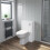 Bathroom Gloss White Flat Pack Concealed Cistern Unit Toilet 500mm x 300mm 2