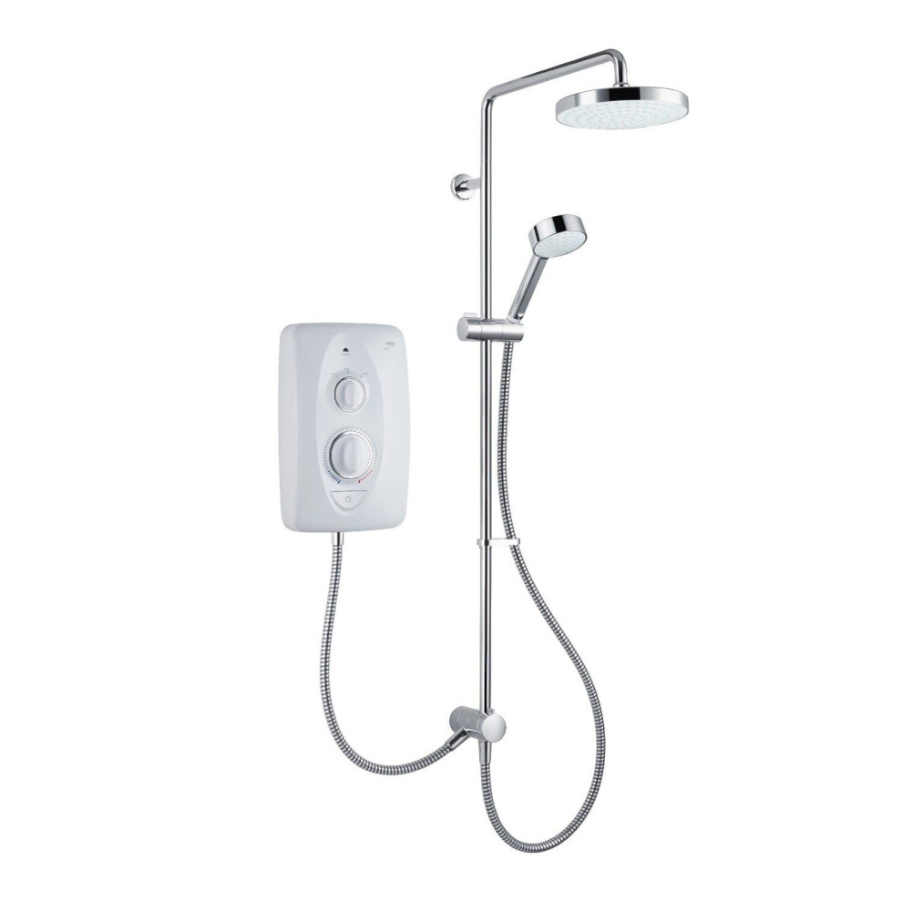 Mira Jump Dual Twin Head Electric Shower 9.5kw White Chrome Bathroom 1.1788.578