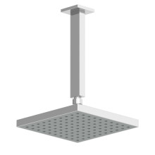 Ceiling Modern Drencher Head 200mm Chrome Square Rainfall Fixed Shower Arm