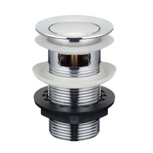 Pop Up Basin Waste Slotted Bathroom Chrome Sink Push Button Click Clack Plug Kit