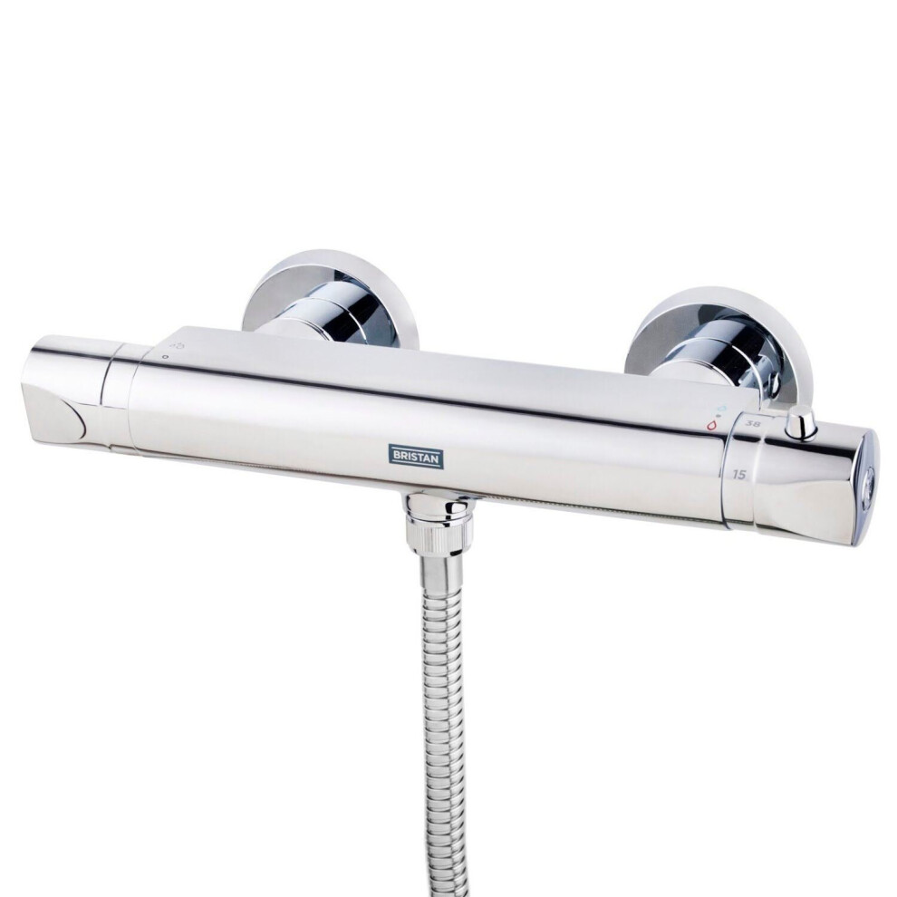 Bristan Artisan Thermostatic Bathroom Mixer Shower Mounted Bar Valve Chrome