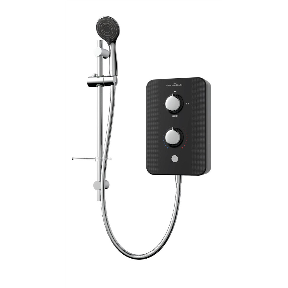 Gainsborough Slim Duo 8.5kW Electric Shower Black 3 Spray Head Handset Bathroom