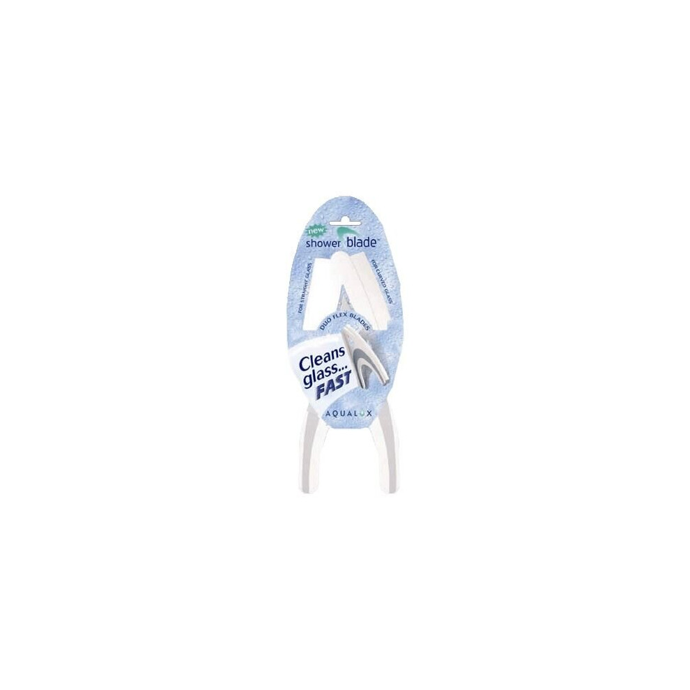 Aqualux Shower Blade Glass Cleaner Window Squeegee Easy Grip Wall Attachment