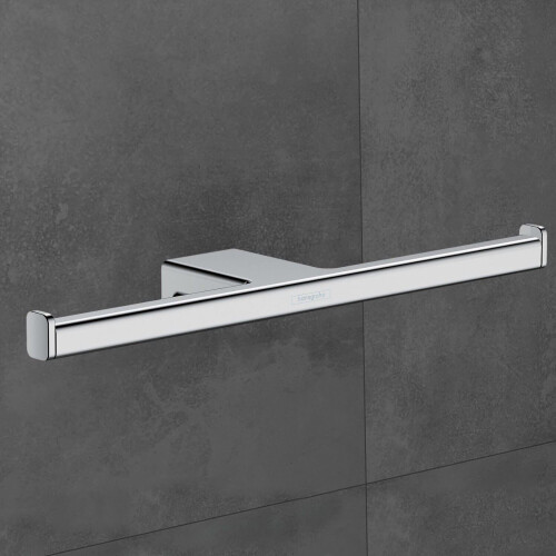 Hansgrohe Hansgrohe AddStoris Bathroom Double Toilet Roll Holder Chrome Wall Mounted 1
