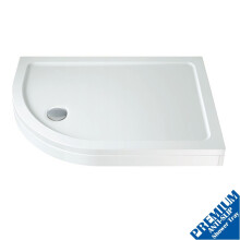 1200 x 900mm Offset Quad Shower Tray Left Entry Easy Plumb Anti-Slip FREE Waste
