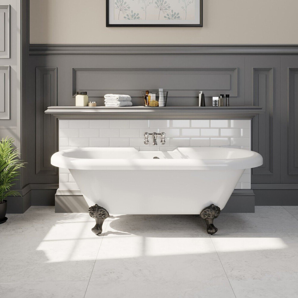 Park Lane Freestanding 1500Mm Traditional Roll Top Bath Tub Bathroom Ball Feet Acrylic