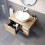 Bathroom Wall Hung Vanity Unit White Basin Cabinet Storage Drawer Shelf 800mm 4