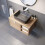 Bathroom Wall Hung Vanity Unit Black Basin Cabinet Storage Drawer Shelf 800mm 3