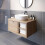 Bathroom Wall Hung Vanity Unit White Basin Cabinet Storage Drawer Shelf 800mm 1