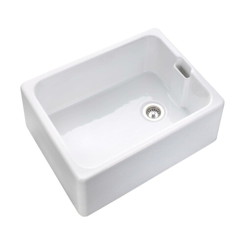 Rangemaster Rangemaster Farmhouse Belfast Kitchen Sink Single Bowl Ceramic White FREE Waste 1