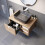 Bathroom Wall Hung Vanity Unit Black Basin Cabinet Storage Drawer Shelf 800mm 4