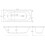 Modern Bathroom Double Ended 1700 x 750mm Curved Bath Side End Panel White 8