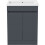 Bathroom Vanity Unit Basin Sink Soft Close Square Toilet 600mm Modern Gloss Grey 5