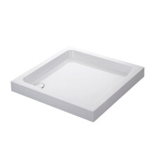 Mira Flight Shower Tray 760 x 760mm Square Deep Profile Stone Resin Waste