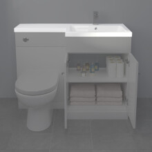 1100mm Bathroom Basin Sink Only Right Hand Resin 1 Tap Hole