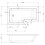 1500mm L Shaped LH Shower Bath Bathtub Screen Front Side Panel Acrylic Bathroom 2