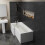 1700mm LH L Square Bath Shower Modern - Bath Only 2