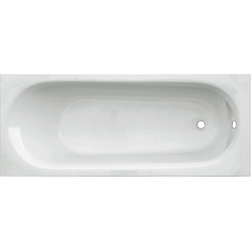 Bathroom Single Ended 1800x750 Curved Bath Front End Panel Acrylic White Modern 1