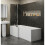 Modern L Shaped Shower Bath Right Hand Front/End Panel Glass Screen 1700 Acrylic 3