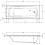 Bathroom Single Ended 1800x750 Curved Bath Front End Panel Acrylic White Modern 5