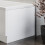 Bathroom 1500mm Single Ended Curved Bath 6mm Shower Screen Front End Panel White 3