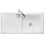 Rangemaster Rangemaster Rustic Kitchen Sink Single Bowl White Ceramic Inset Reversible Waste 2