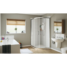 Mira Leap 1000x800mm Quadrant Panel Pack Only Chrome Framed 6mm Glass 1.1857.262