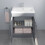 600mm Bathroom Vanity Unit Basin Concealed Cistern Toilet WC Gloss Grey Modern 4