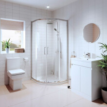 Bathroom Suite Quadrant Shower Enclosure Basin Sink Vanity Unit Toilet WC 900mm