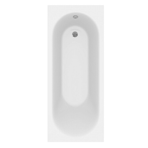 Bathroom 1700mm Single Ended Straight Bath 4mm Shower Screen Front & End Panel 1