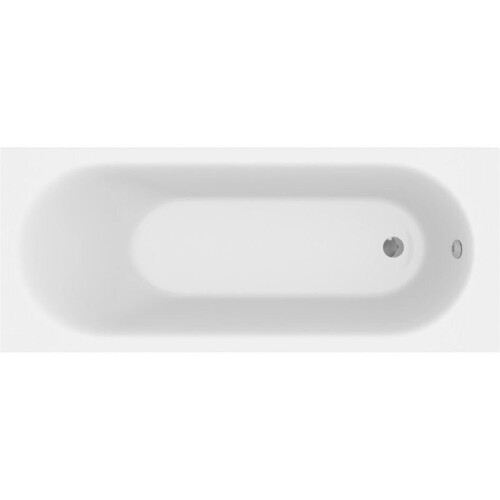Bathroom Single Ended 1700x700mm Curved Bath Side End Panel Acrylic White Modern 1