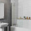 Bathroom 1700mm Single Ended Straight Bath 4mm Shower Screen Front & End Panel 3