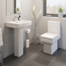 Close Coupled Toilet and Basin Sink Set Bathroom Modern Cloakroom Ceramic Suite