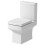 600mm Bathroom Modern Vanity Unit Basin Close Coupled Square Toilet Gloss Grey 6