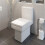 600mm Bathroom Modern Vanity Unit Basin Close Coupled Square Toilet Gloss Grey 3